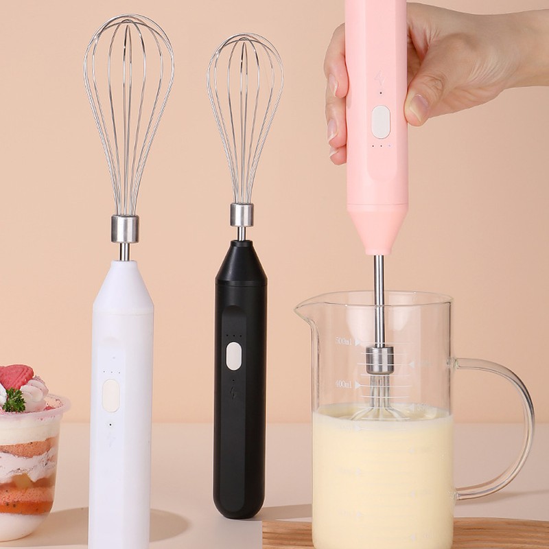 Electric Egg Beater Handheld USB Charging Milk Frother Portable Cordless