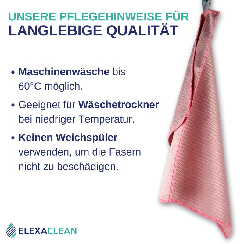 Elexaclean Streak-free, Premium Microfibre Window/Windscreen Cloth (60 x 40 cm),