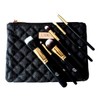 Set de Brochas de Maquillaje Profesional con Estuche Negro Acolchado.