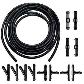 13 Pcs Car Windshield Washer Hose 5M Washer Fluid Hose with 12 Pcs Hose Connectors for Most Car Windshield Washer Tubing