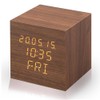 Iris Ohyama ICW-02W-T Alarm Clock, Digital, Brightness Adjustment, Temperature Display,