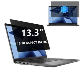 Guluto 13.3 inch 16:10 Laptop Privacy Screen Filter for Monitor and Computer Removable Privacy Shield and Anti-Glare Screen Protector Anti-Scratch Protector Film