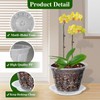 Orchid Pot 12 Pack | 3 of Each 4,5,6,7 Inch,Orchid