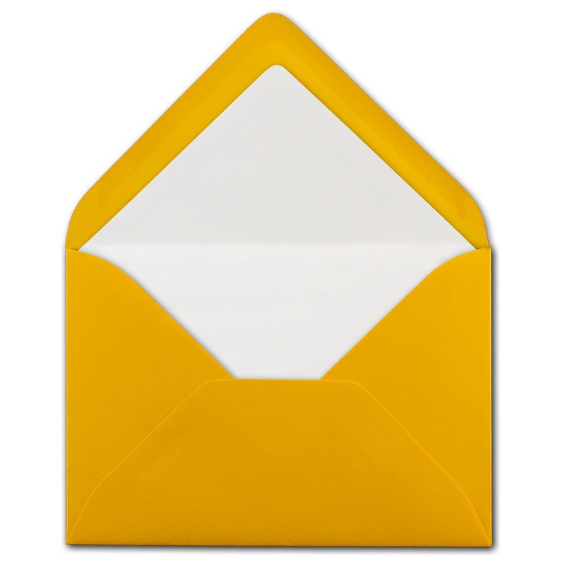 50 envelopes golden yellow (yellow, matt) - DIN C6 -