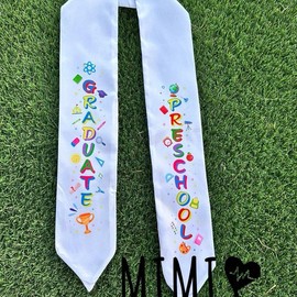 Preschool grad stole - Colour: Black