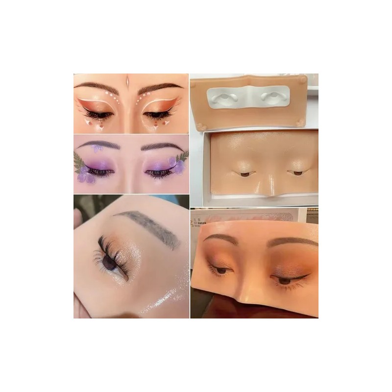 Tabla Mascarilla Práctica Maquillaje Silicona Modelo Ojos F