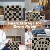 uinwk Retro Boy Nursery Storage Bins, Rad Little Dude Black