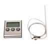 Digital Cooking Thermometer Timer LCD Display ℃/℉ W/Probe for Barbecue