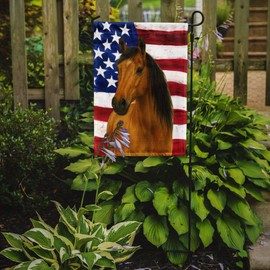 Caroline's Treasures Buckskin Quarter Horse American Garden Flag Mailbox Decorative Yard Banner Outside Patio Artwork for Flower Beds, Garden Size, Multicolor