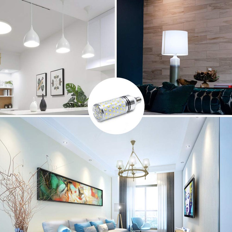 Super Bright E12 LED Bulbs, 16W 1500LM Corn Bulbs, Daylight