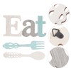 MAGICLULU 3Pcs Rustic Fork and Spoon Wall Decor Kitchen Signs