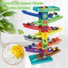 simfort Pista de Coches Rampas para Niños con 8 Coches,Juguete