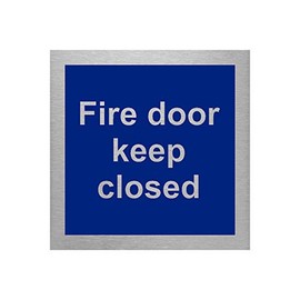 Slimline Aluminium Fire Door Keep Closed Aluminium Sign