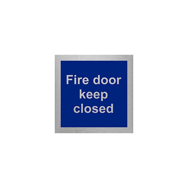 Slimline Aluminium Fire Door Keep Closed Aluminium Sign