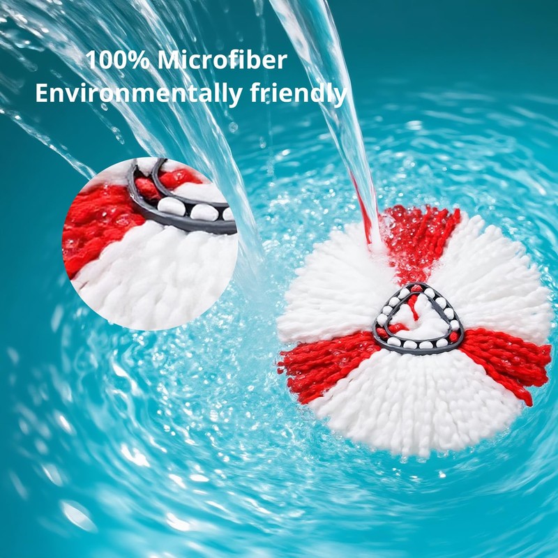 Mop Head Replacements Compatible with Vileda, 2 Pack Spin Mop