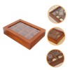 ULTECHNOVO Wooden Tea Bag Organizer Box with Clear Window Compartment