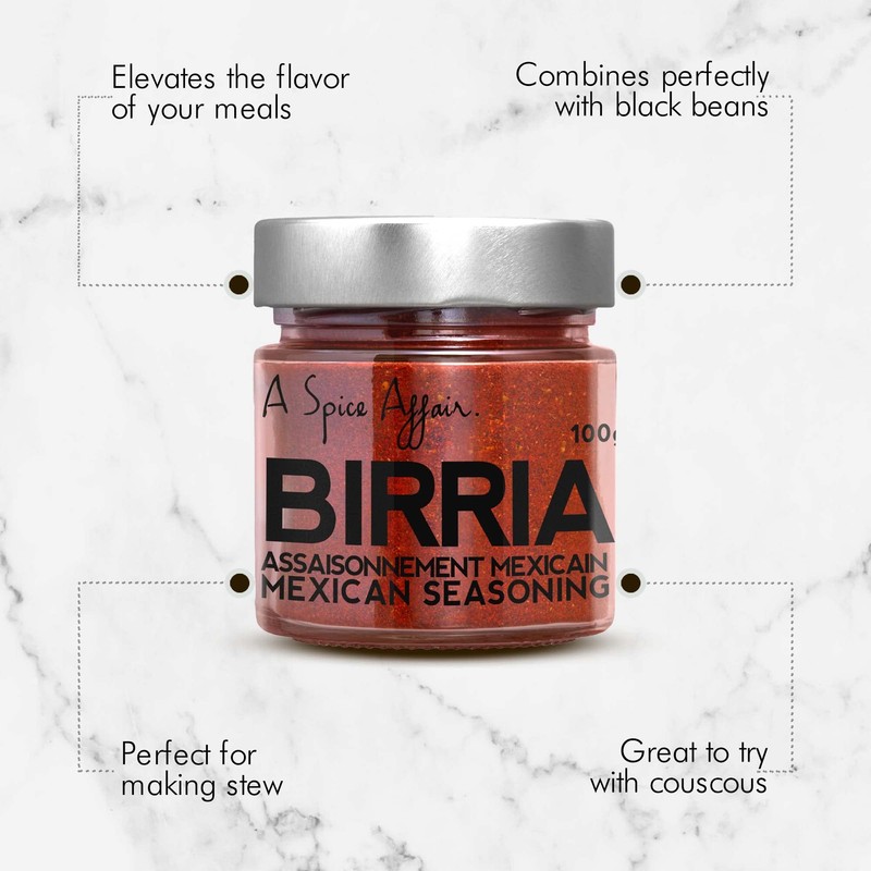 Mexican Birria Seasoning A Spice Affair 100g (3.5 Oz) Jar