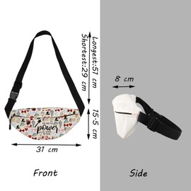 Wizard Cartoon Movies Inspired Waist Pack Oz Friends Characters Belt Bag Ruby Red Slippers Gift (Power WB)