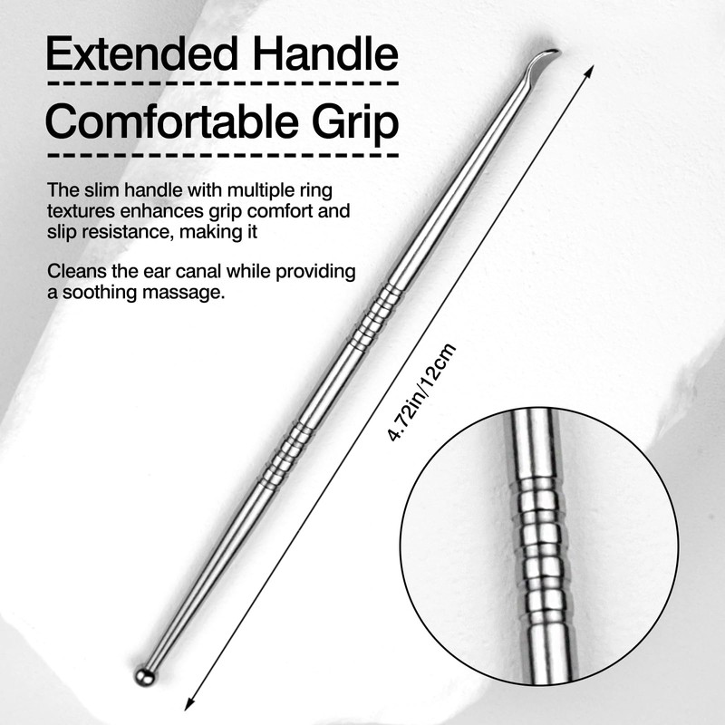 2pcs Stainless Steel Tonsil Stone Remover Tool + Ear Wax