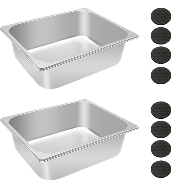 MODUODUO Dog Bowl Stainless Steel Water and Feed Dish with