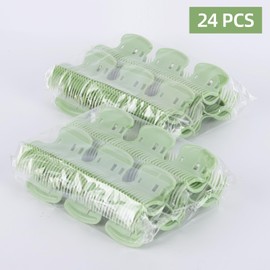 Tbestmax 24 Hot Roller Clips for Hair Curler Claw Clip Replacement Hair Section Styling for Women Girls Green