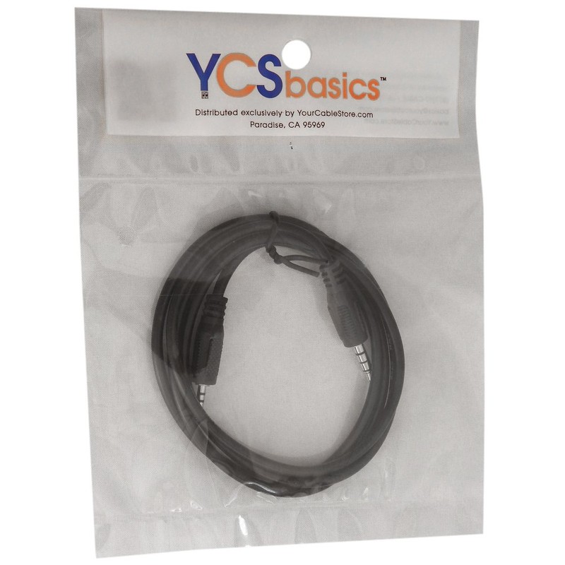 YCS basics 3 Foot 2.5mm Male to 3.5 Male 4