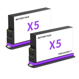 DFTIM 2-Pack 360 x5 Battery Compatible for Insta360 X5, for Insta360 X5 Camera Upgrade Batteries Extended Capacity 3.89V 2500mAh (Batteries*2)