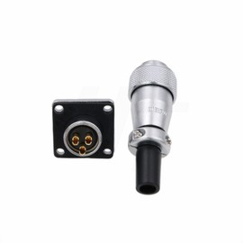 HangTon WS16 3 Pin Aviation Circular Metal Connector Male Female 10A Plug Socket Heavy Duty Industrial Power AC Solar Automotive Outdoor Application 14awg