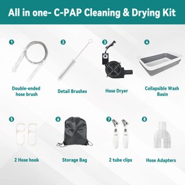 11 Pack CPAP Cleaning Kit – 78.7 in Extra-Thick Hose Brush CPAP Hose Dryer