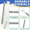 12 Packs Window Screen Plunger Latches with Caps, Aluminum Window