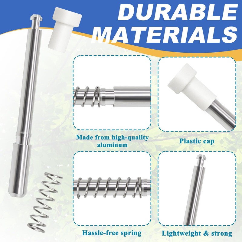 12 Packs Window Screen Plunger Latches with Caps, Aluminum Window