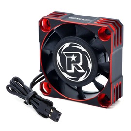 Surpass Hobby Aluminum Motor Cooling Fan 40X40mm 16000RPM ESC Heatsink for 1/10 1/8 Brushless Motor RC Car (Red Black)