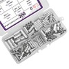 WMYCONGCONG 200 PCS Non-Insulated Butt Connectors Assortment Kit Uninsulated Wire
