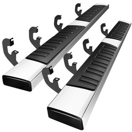 PZ 6" Crew Cab Running Boards for 2019-2024 Chevy Silverado/GMC Sierra 1500, 2020-2024 2500HD 3500HD Mirror Stainless Steel Side Step Nerf Bar