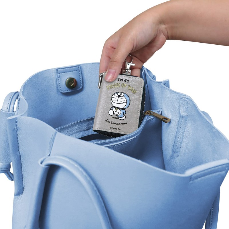 Meiho Smart Key Case, Im Doraemon, Gray, 4.9 x 2.2