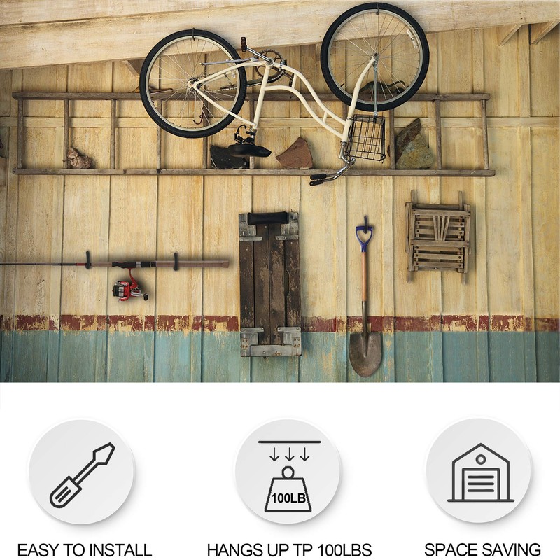 KURUI Heavy Duty Screw Hooks for Hanging Plants, Outdoor String