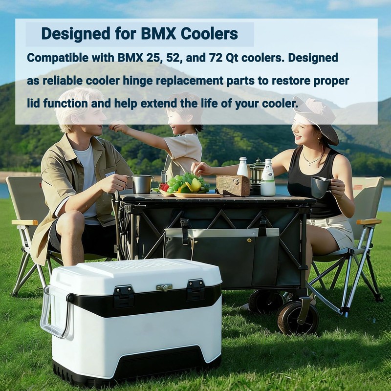 Cooler Replacement Hinges Compatible with Igloo BMX 25, 52 &