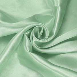 sourcing map Green Satin Fabric by The Yard, 2 Yards 60" Wide Silky Satin Fabric Solid Satin Cloth Fabric for Bridal Dress Wedding Decorations Crafts Sewing
