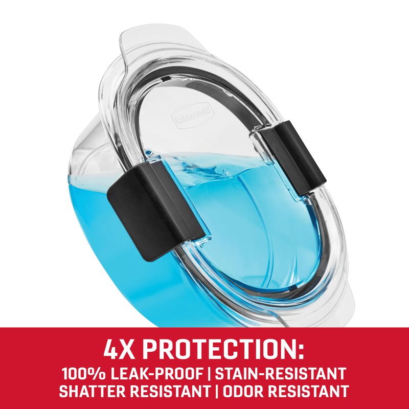 Rubbermaid Brilliance® Round and Rectangular Leak Proof Food Storage Containers,