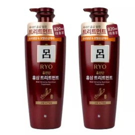 Hongjindan 려 홍진단 홍삼 트리트먼트 손상모발용 820ml 2개 Red Ginseng Hair Treatment for Damaged Hair 820ml 2pcs