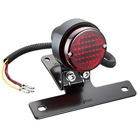 Kijima 218-3014 Motorcycle Tail Lamp Classic Tail Lamp Round L Black (12V23/8W)