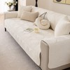 vctops Ultra Soft Chenille Couch Cover Rainbow Embroidery Anti Slip