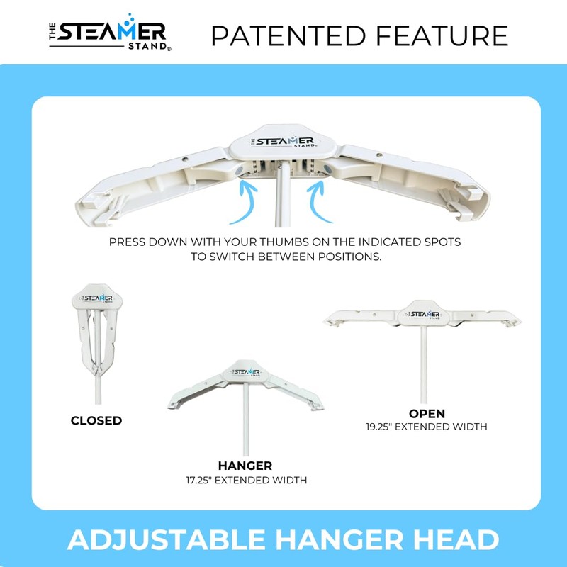 The Steamer Stand Travel Pro | Adjustable Standing Garment Steaming