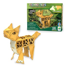 The Learning Journey Techno Tiles - Jungle Cat | Construction Project with 100+ Building Pieces | STEM Projects for Kids Ages 5-10 | Engineering Activity for Girls & Boys