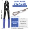 YMYP Wire Rope Crimping Tool, Ferrule Swaging Tool for Aluminum