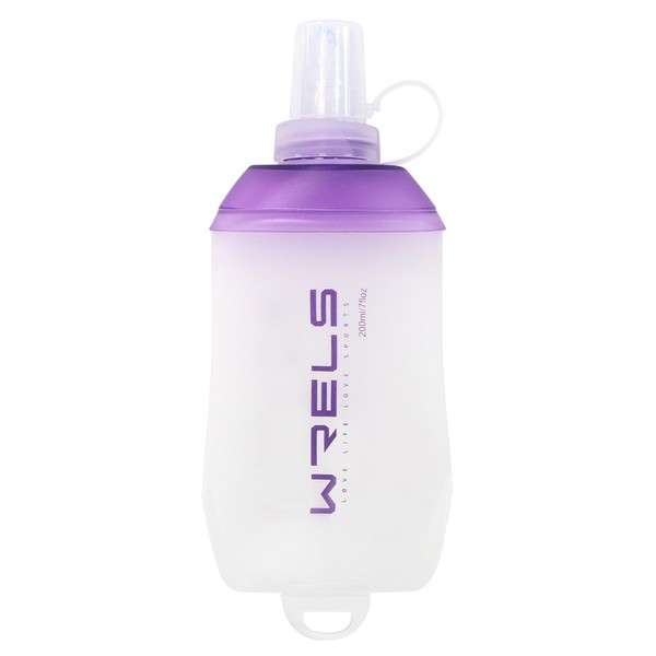 WRELS 200ml/350ml/500ml Collapsible Soft Flask,BPA Free Folding Soft Water Bottle