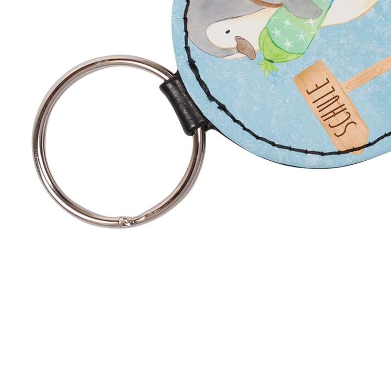 Mr. & Mrs. Panda Round Key Ring Penguin School Cone,