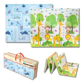 Tapete De Bebé Plegable Gateo 200x150x1.5 Cm Color Ballena Abecedario