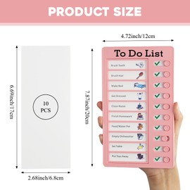 4PCS Chore Chart Memo Boards for Kids to Do List Checklist Board with 20 Blank Paper Reusable Daily Schedule Behavior Chart for Home Routine Planning with Pen ToDoList