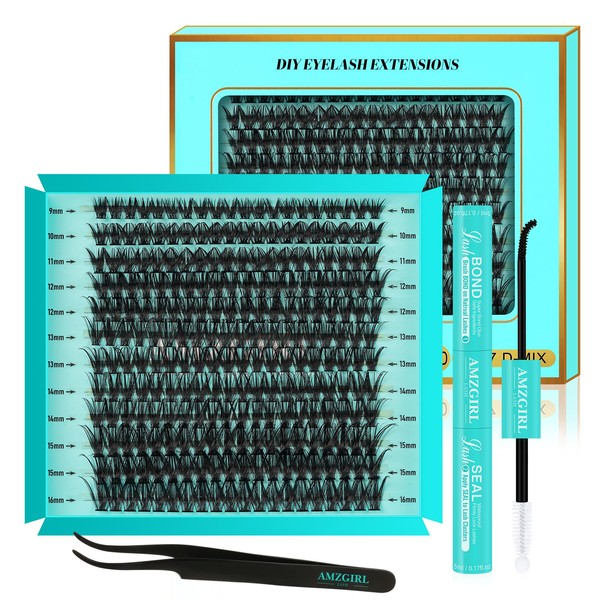 Lash Extension Kit 240Pcs 50D Individual Lashes Clusters Kit,Lash Bond